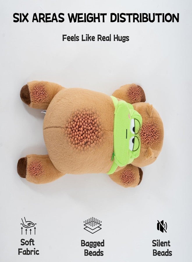 Gudisi 2.4 Pounds Weighted Capybara Stuffed Animals 15.7Inch Weighted Capybara Plush,Huggable Companion for Kids & Adults, Gift for Thanksgiving, Christmas and Birthday. - Image 4
